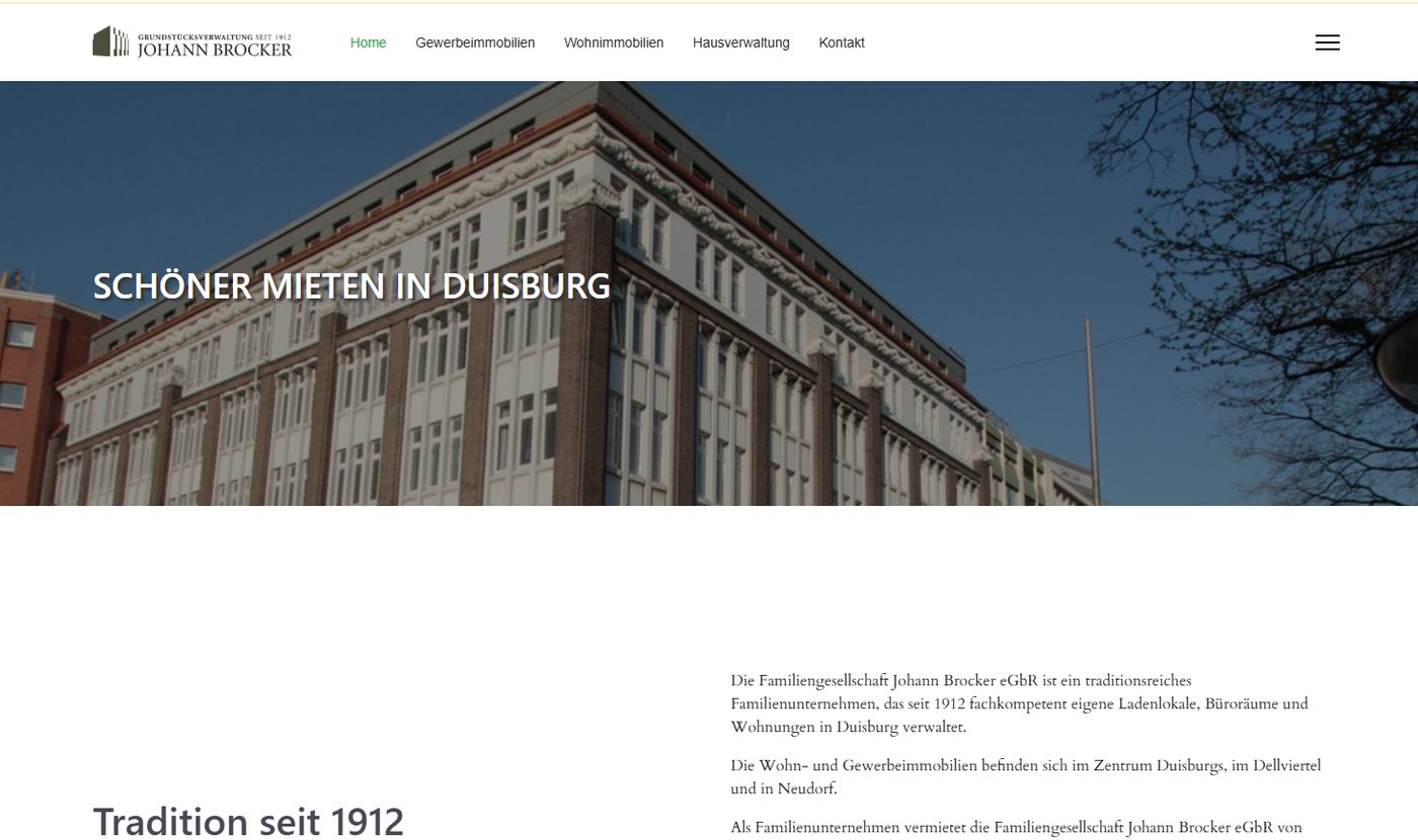 Website Johann Brocker