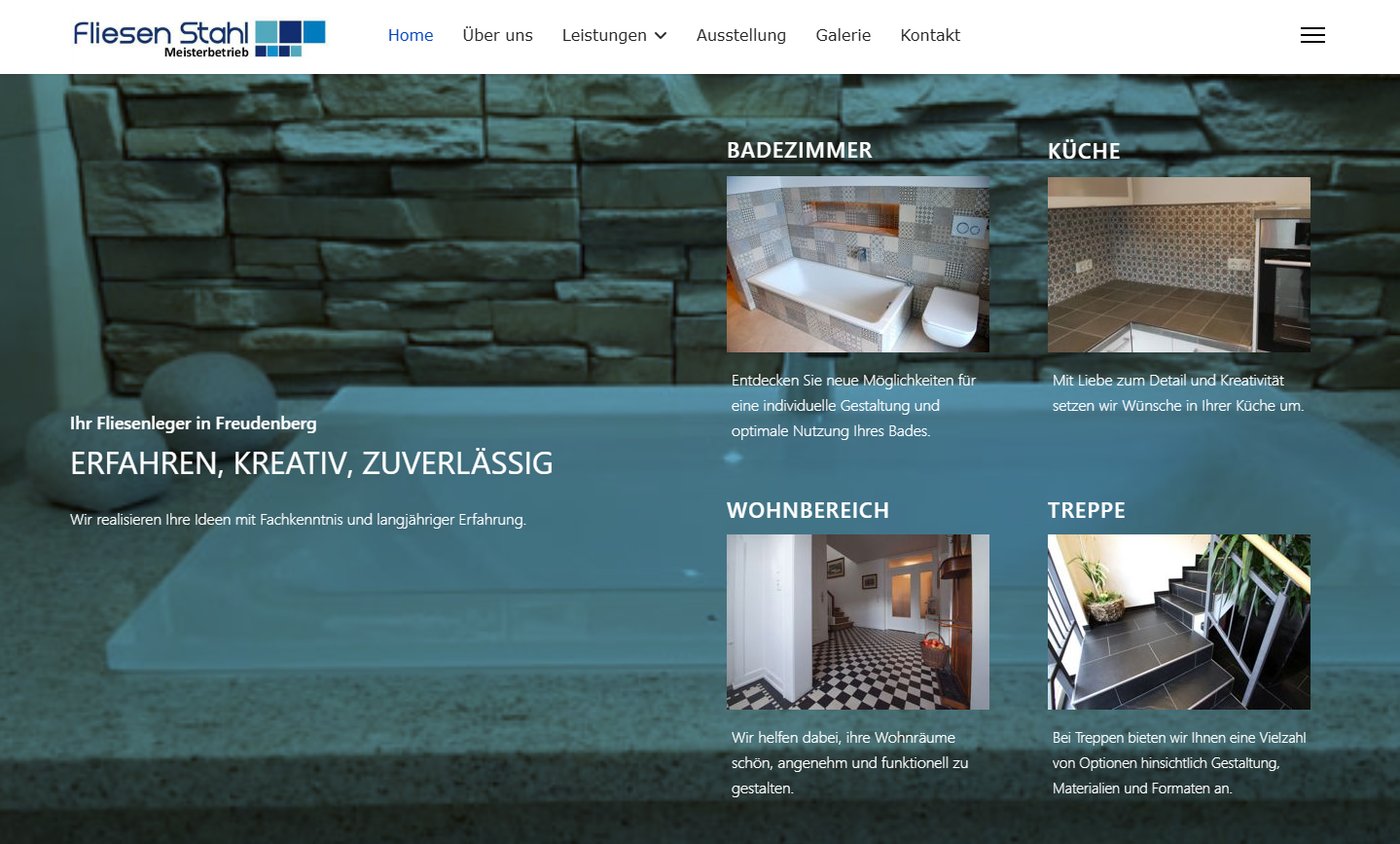 Website Fliesen Stahl