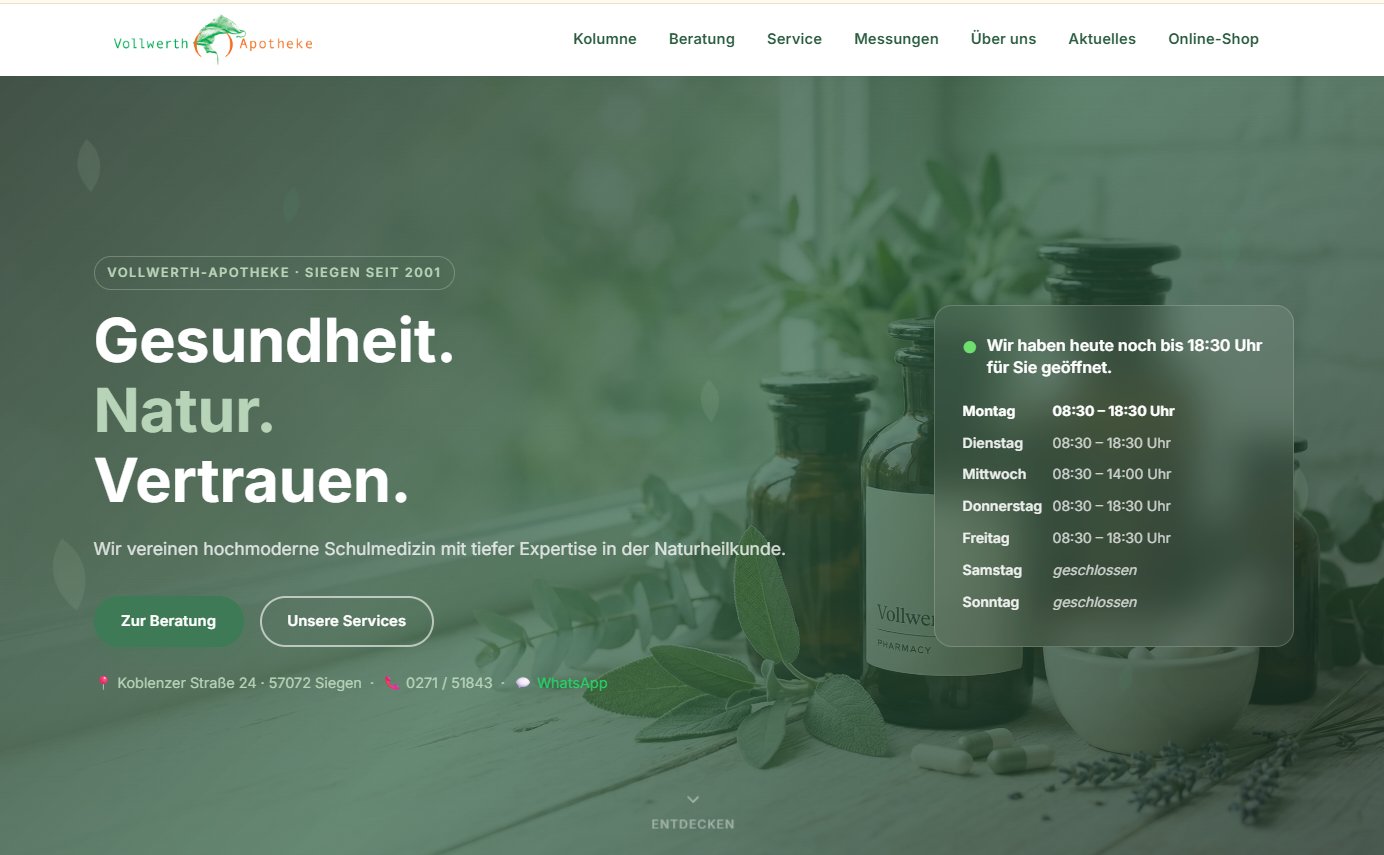 Website Vollwerth-Apotheke